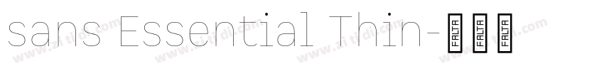 sans Essential Thin字体转换